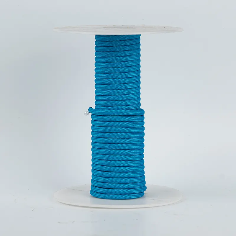 Paracord din poliester 550 albastru deschis cu 7 fire de 4 mm